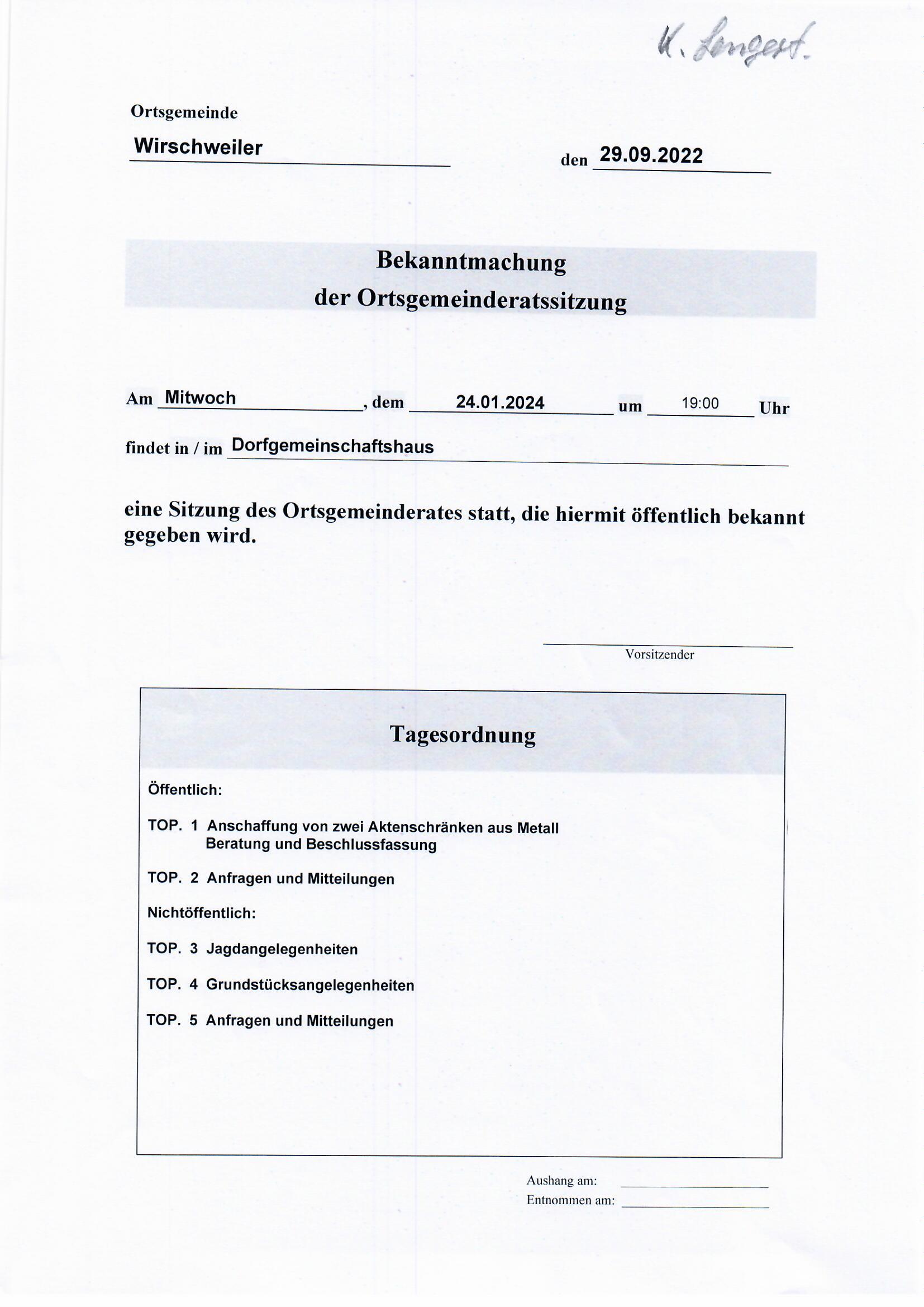 Einladung